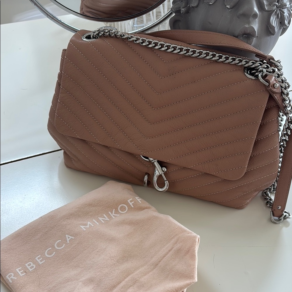 Rebecca Minkoff Tan Silver Chain Shoulder Bag